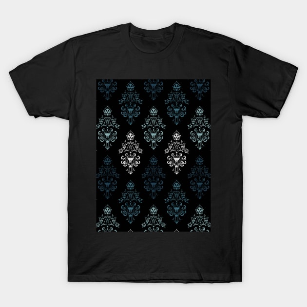 Dark Pastel Haunted Mansion Wallpaper II T-Shirt by FandomTrading